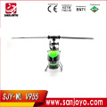 Mini 2.4G &quot;Flybarless&quot; télécommande hélicoptère V955 4ch avec gyro temps de vol long hélicoptère rc